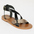 Sandales Slatina - Beige Serpent+Noir