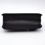 Gucci Daily Flap Cuir Grainé Noir — Pompon Bambou