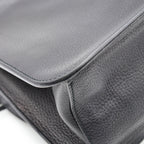 Gucci Daily Flap Cuir Grainé Noir — Pompon Bambou