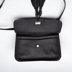 Gucci Daily Flap Cuir Grainé Noir — Pompon Bambou