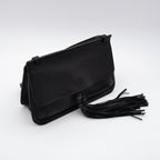 Gucci Daily Flap Cuir Grainé Noir — Pompon Bambou