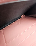 Portefeuille Gucci Cuir Rose Avec Nœud Gg
