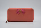 Portefeuille Gucci Cuir Rose Avec Nœud Gg