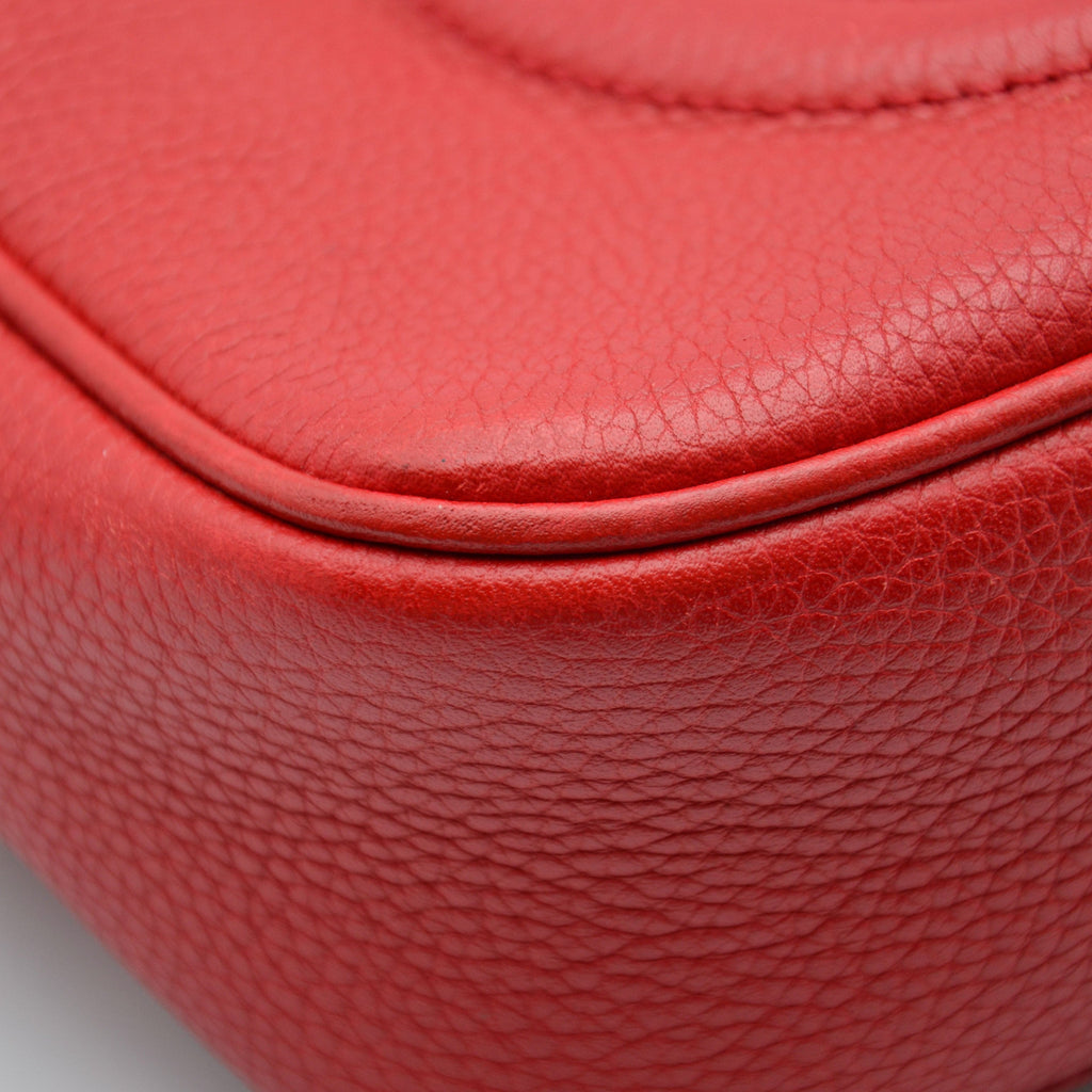 Sac Gucci Soho Disco Cuir Grainé Rouge Vif