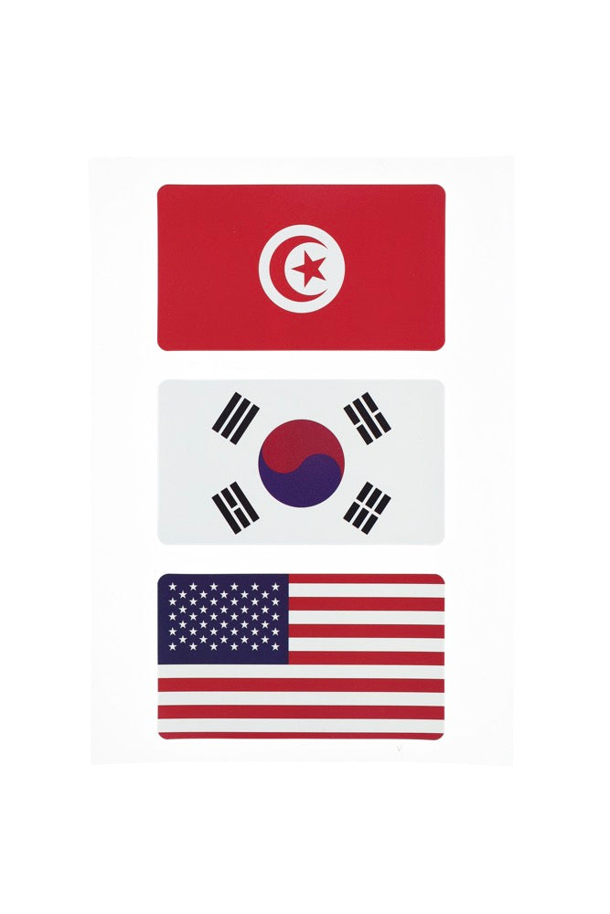 Planche De 12 Stickers - Flags