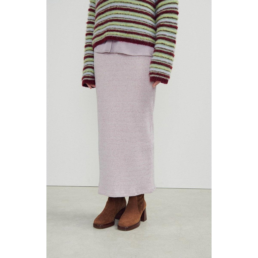 Jupe Longue Droite - Carreaux Ultra Violet - Femme