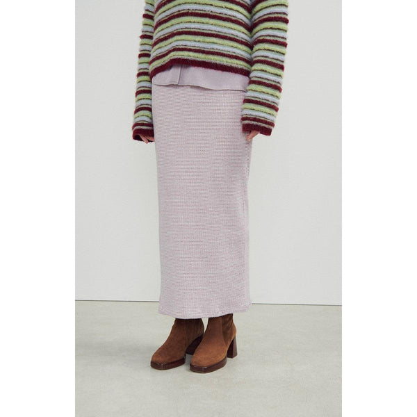 Jupe Longue Droite - Carreaux Ultra Violet - Femme