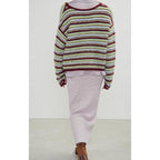 Jupe Longue Droite - Carreaux Ultra Violet - Femme