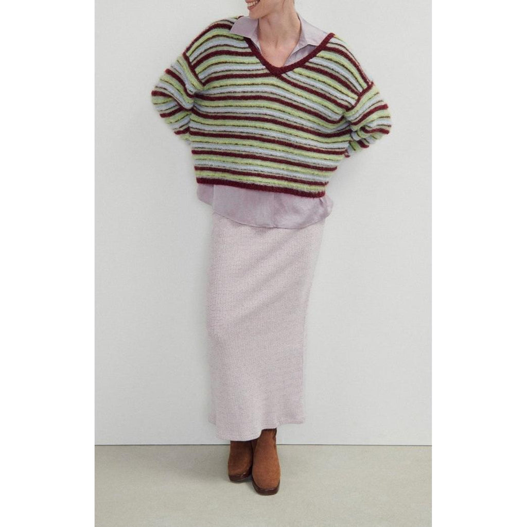 Jupe Longue Droite - Carreaux Ultra Violet - Femme