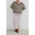 Jupe Longue Droite - Carreaux Ultra Violet - Femme