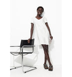 Robe Courte Détail Dentelle - Naturel Uni Clair