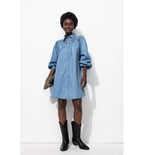 Robe-chemise Perlée Femme - Jeans Uni Fonce