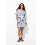 Robe-tunique Courte Rayée - Multicolore Raye