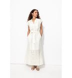 Longue Robe Broderie Anglaise - Naturel Uni Clair