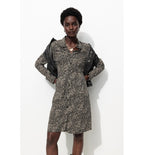 Robe-chemise Courte Imprimée - Noir Imprime