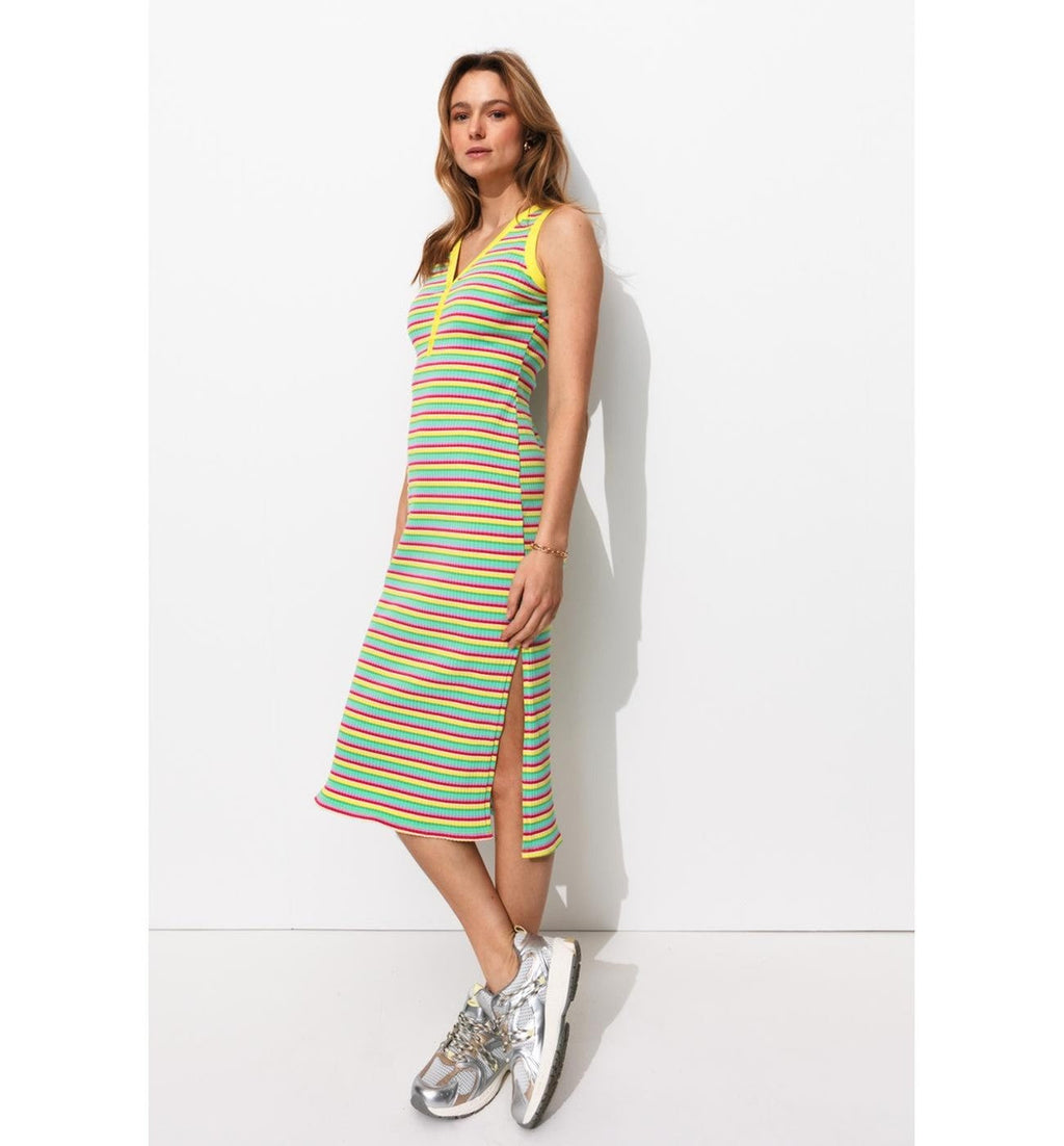 Robe-débardeur Rayée Femme - Multicolore Raye