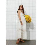 Robe en Broderie Anglaise - Naturel Uni Clair