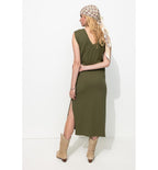 Robe T-shirt - Kaki Uni Fonce