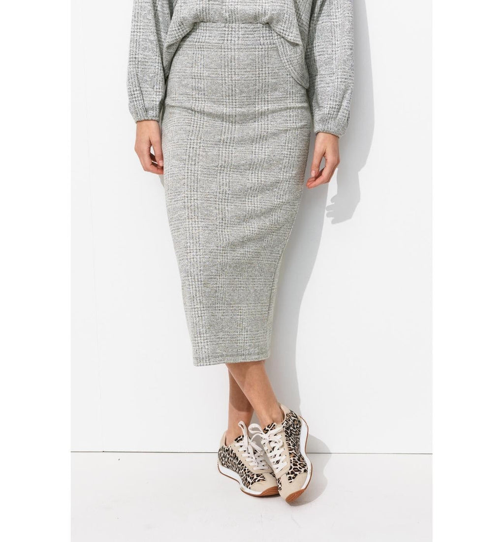 Jupe Midi à Carreaux Femme - Multicolore Carreaux