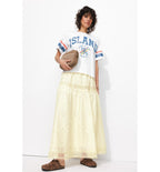 Jupe Jupon Broderie Anglaise - Naturel Uni Clair