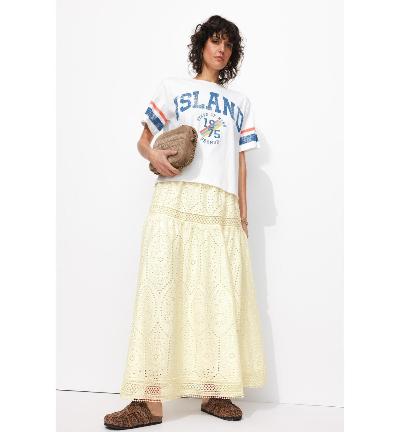 Jupe Jupon Broderie Anglaise - Naturel Uni Clair