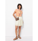 Jupe Courte Broderie Anglaise - Naturel Uni Clair
