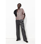Billy Pantalon en Satin Femme - Gris Uni Fonce