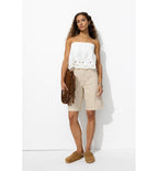 Bermuda en Jean Femme - Naturel Uni Clair