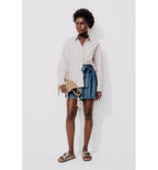 Short en Lyocell Femme - Jeans Uni Fonce
