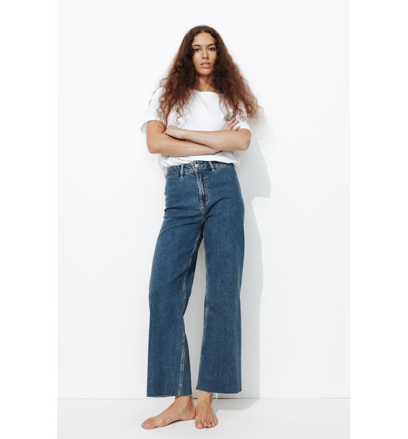 Hector Jean Taille Haute - Jeans Uni Fonce