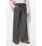 Pantalon Large et Rayé Femme - Gris Raye