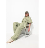 Combinaison-pantalon Femme - Kaki Uni Clair