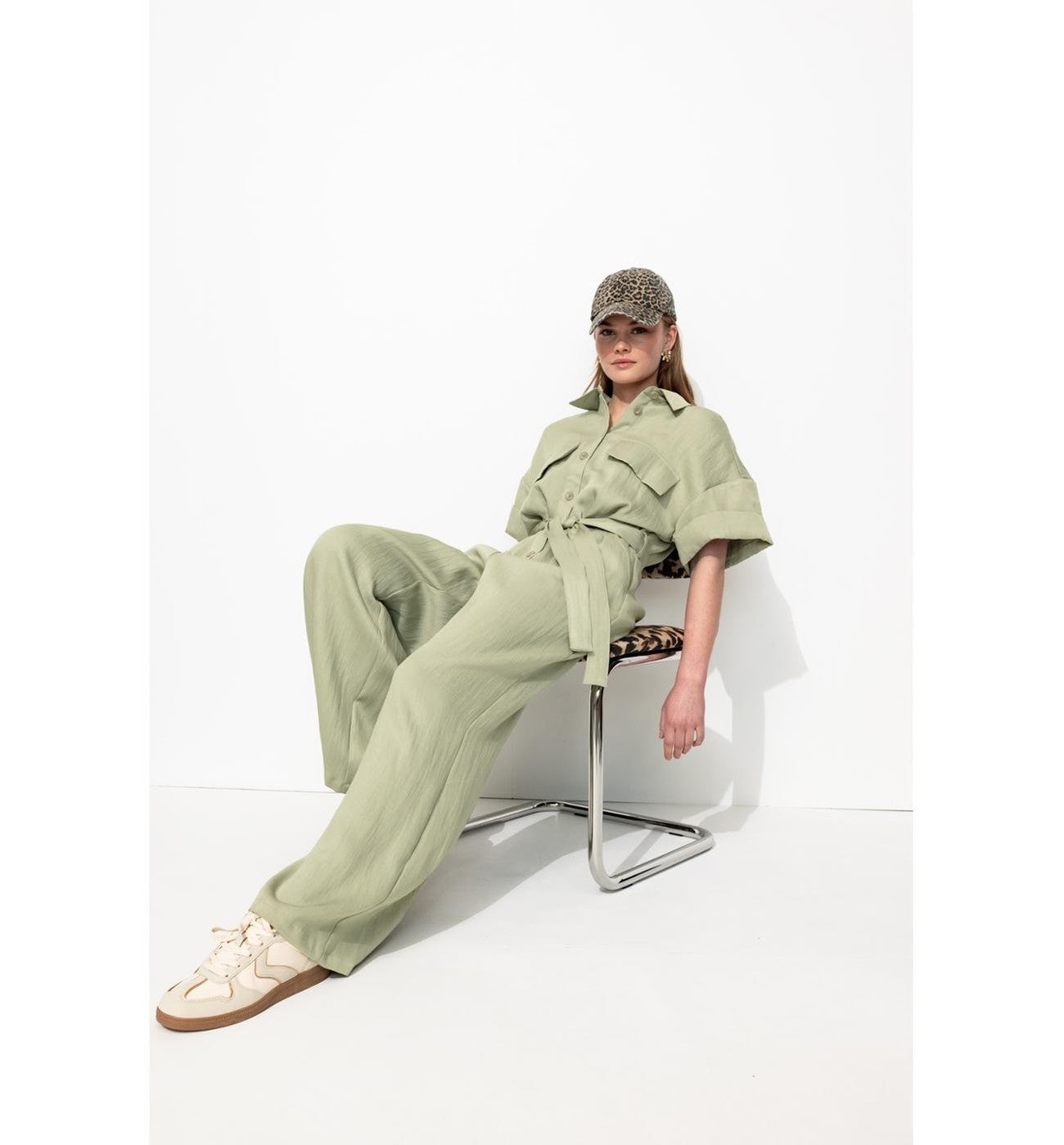 Combinaison-pantalon Femme - Kaki Uni Clair