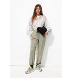 Pantalon Chino en Lyocell - Kaki Uni Clair