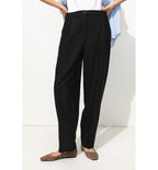 Pantalon de Tailleur Femme - Noir Uni Fonce