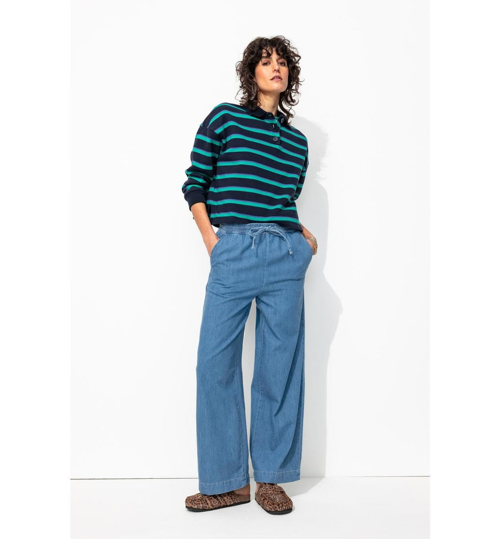 Jean Léger en Coton Femme - Jeans Uni Fonce