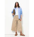 Jupe-culotte en Toile Femme - Naturel Uni Clair