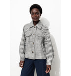 Veste Tweedée Boutonnée Femme - Multicolore Imprime