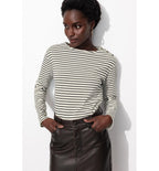 T-shirt Marinière Femme - Bleu Raye