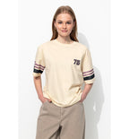 T-shirt Motif Dos Femme - Naturel Imprime