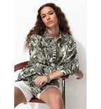 Chemise Imprimée Femme - Noir Imprime