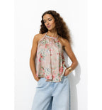 Top Soyeux Imprimé Femme - Rose Imprime