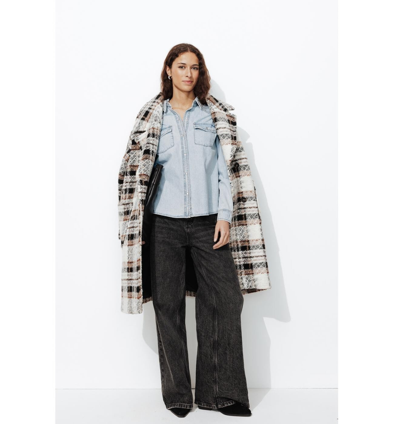 Chemise Western en Jean Femme - Jeans Uni Clair