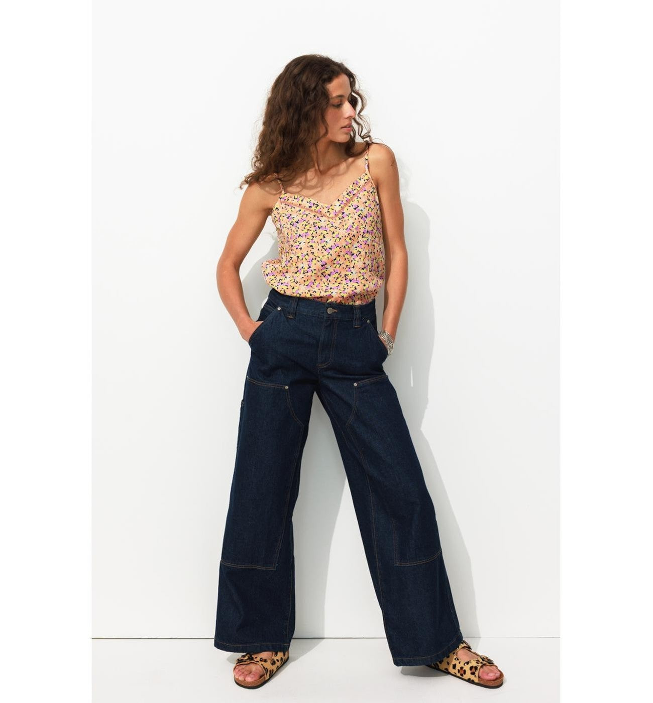 Top à Fines Bretelles Femme - Multicolore Imprime