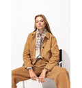 Veste Courte en Toile Femme - Naturel Uni Clair