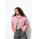 Veste sans Manches Femme - Rose Uni Colore