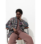 Veste Matelassée Imprimée - Multicolore Imprime