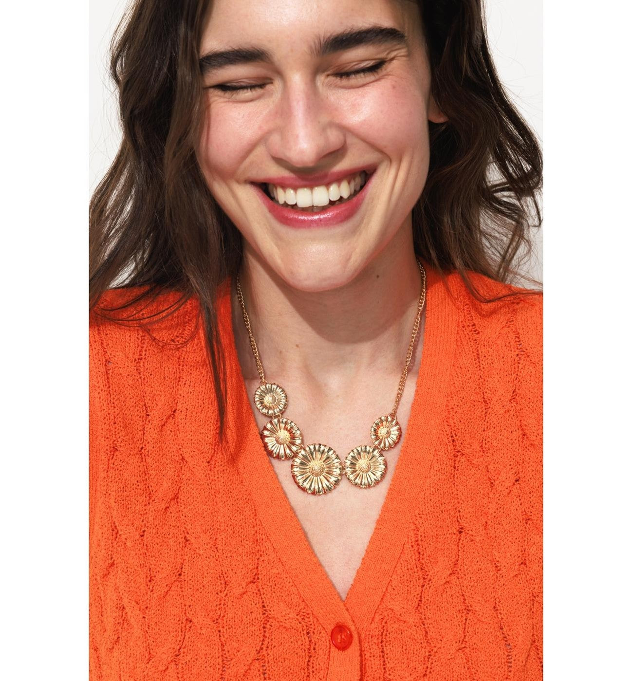 Collier de Fleurs Femme - Jaune Uni Colore