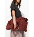 Tote-bag en Éponge Femme - Rouge Uni Colore