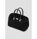 Sac en Cuir Femme - Noir Uni Fonce
